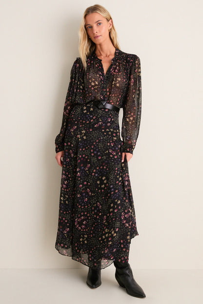 Black and Ecru Fran Skirt
