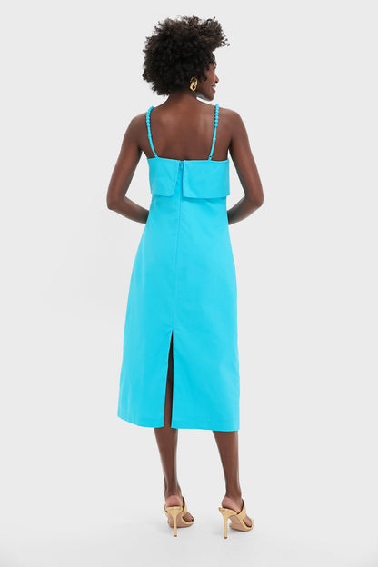Aqua Linen Azura Midi Dress