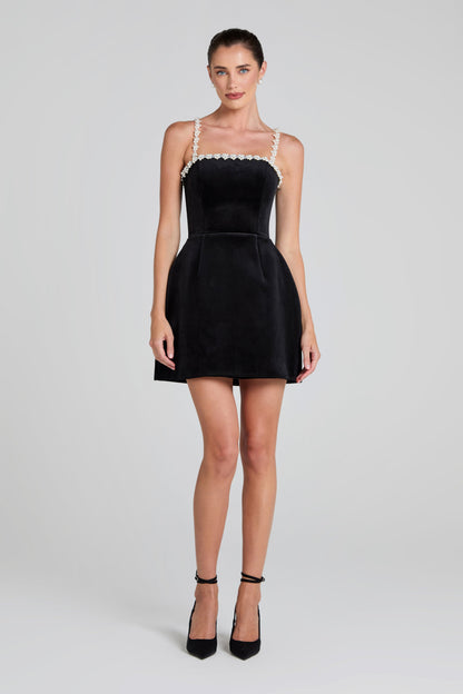 Em Velvet Black Dress