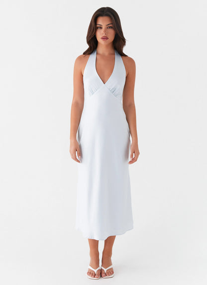 Heavy Hearted Midi Dress - Blue