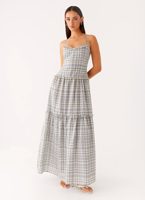 Hermie Midi Dress - Check