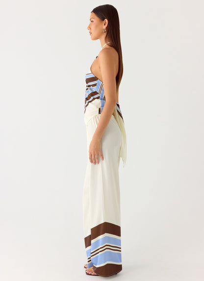 Julissa Halter Top - Purple Stripe