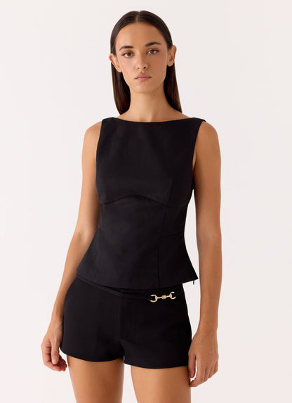 Lulita Belted Shorts - Black