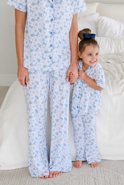 Girls' Two-Piece Bamboo Flare Lounge Set | Tied In Blooms
