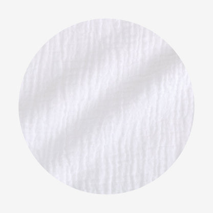 White Cotton Crinkle Mini Skirt