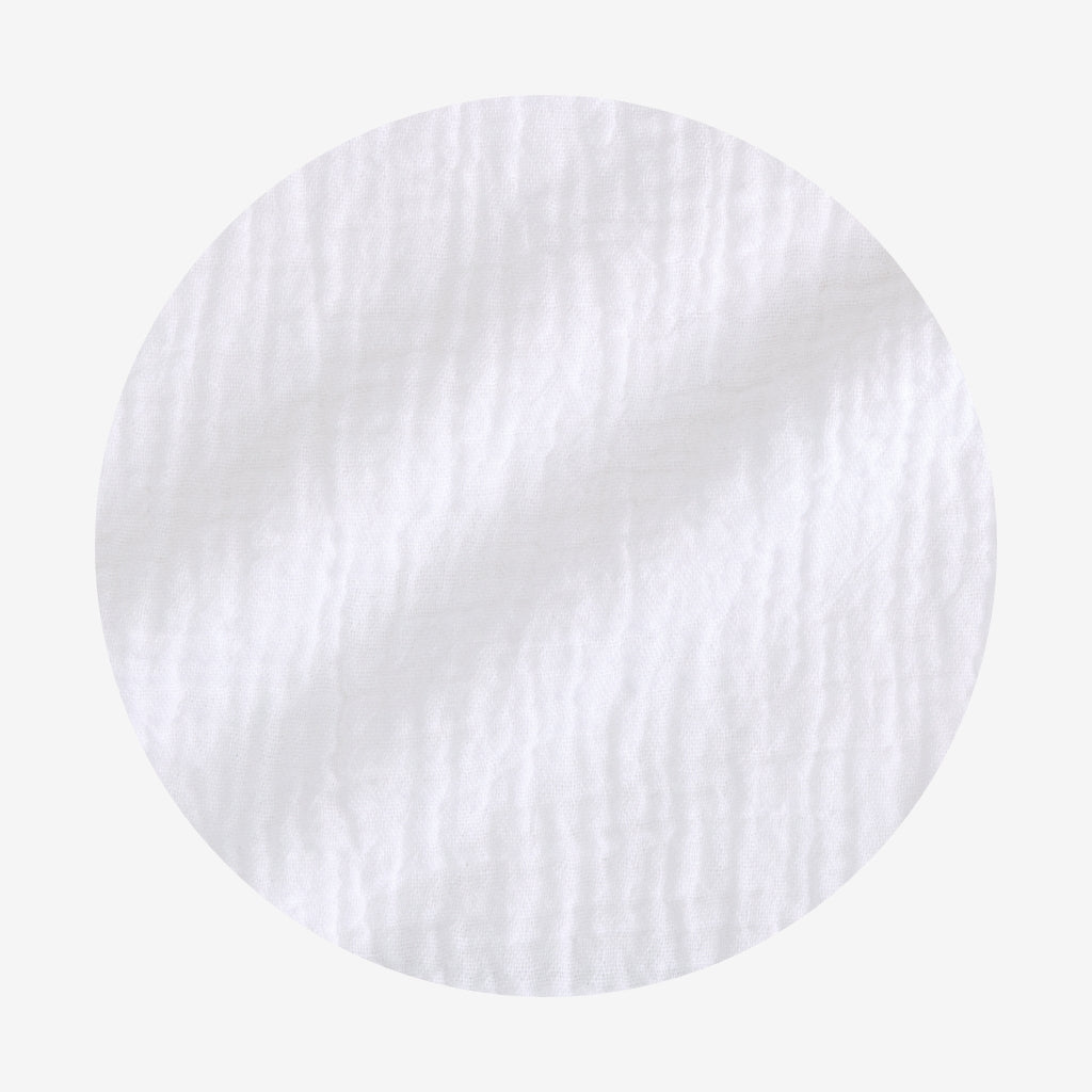 White Cotton Crinkle Romper