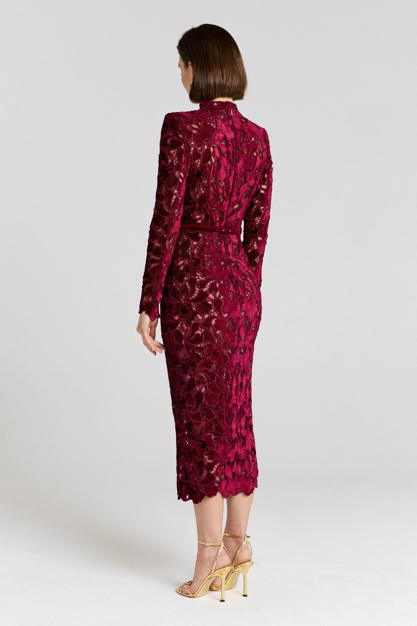 Diane Burgundy Dress