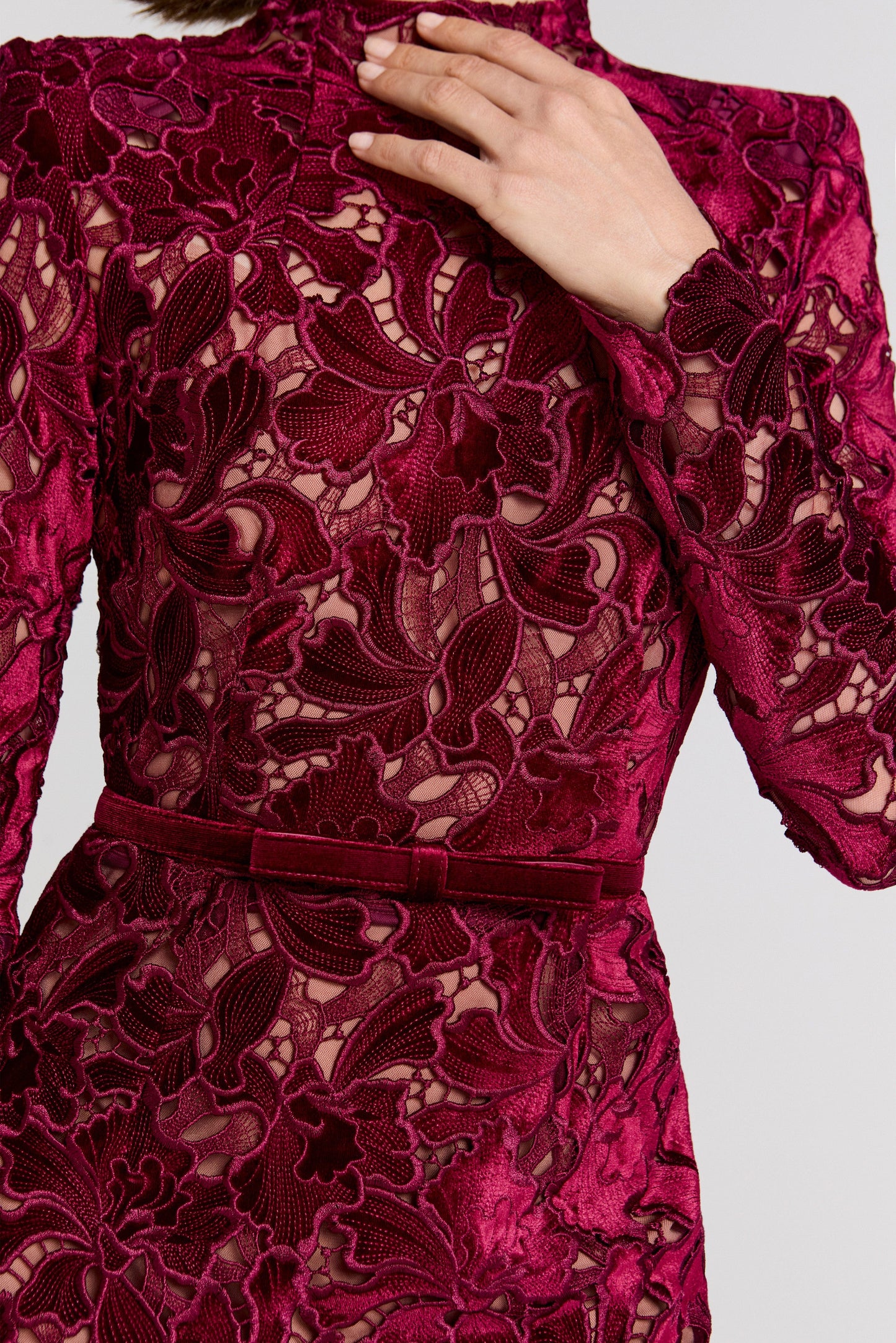 Diane Burgundy Dress