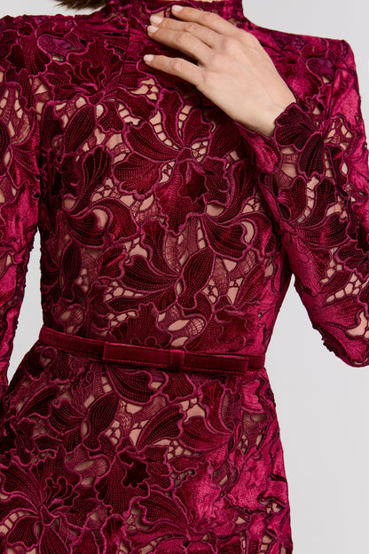 Diane Burgundy Dress